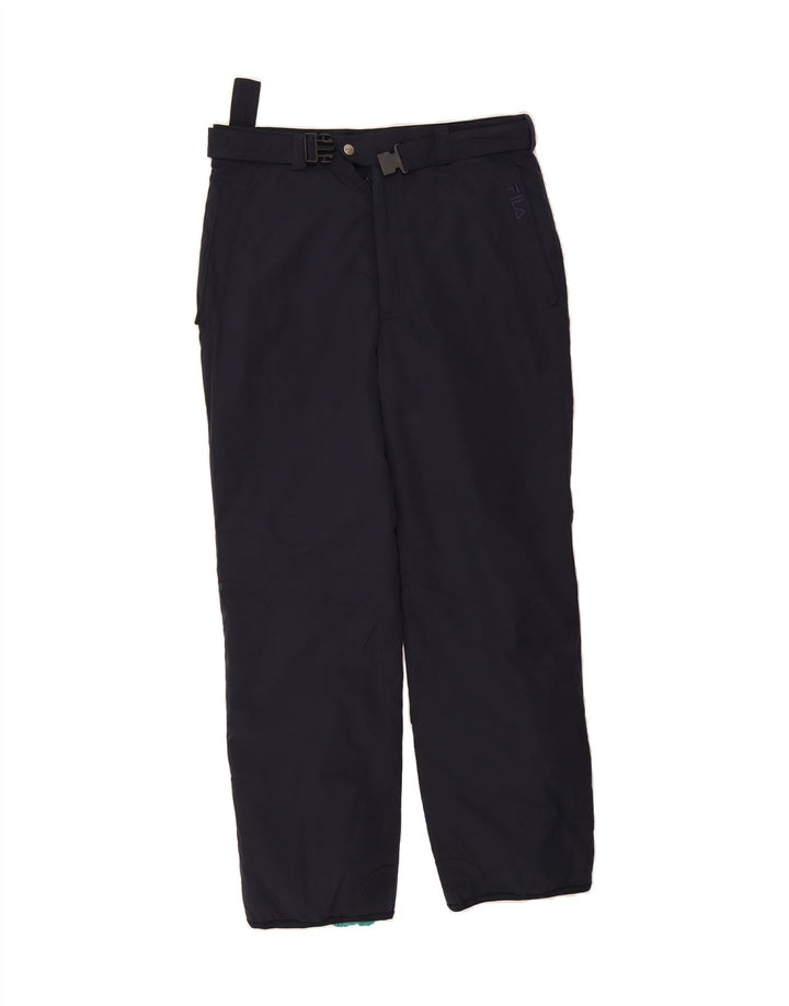 FILA Mens Straight Windbreaker Trousers W38 L31 Navy Blue Polyester Vintage Fila and Second-Hand Fila from Messina Hembry 