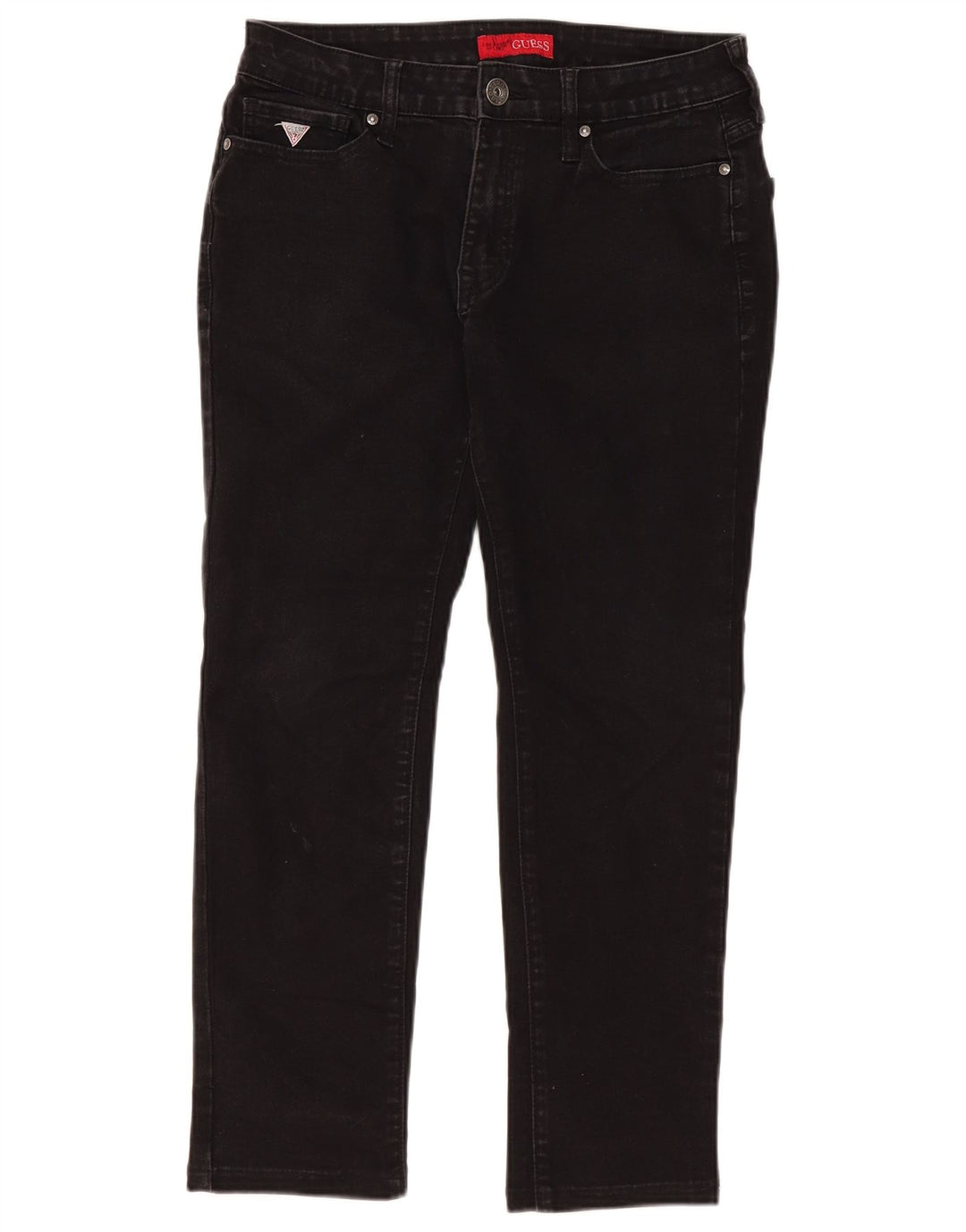 Blugi conici pentru femei Guess Slim Tapered W32 L27 Black
