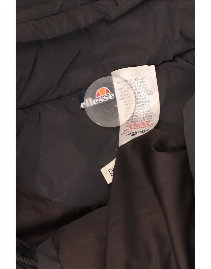 Jachetă căptușită cu glugă pentru femei Ellesse UK 14 Medium Black Nylon