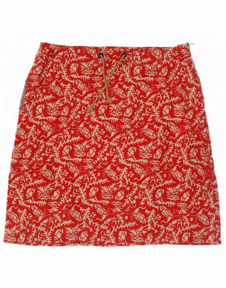 Fusta mini pentru femei Murphy & Nye W27 Bumbac Floral Roșu Mic