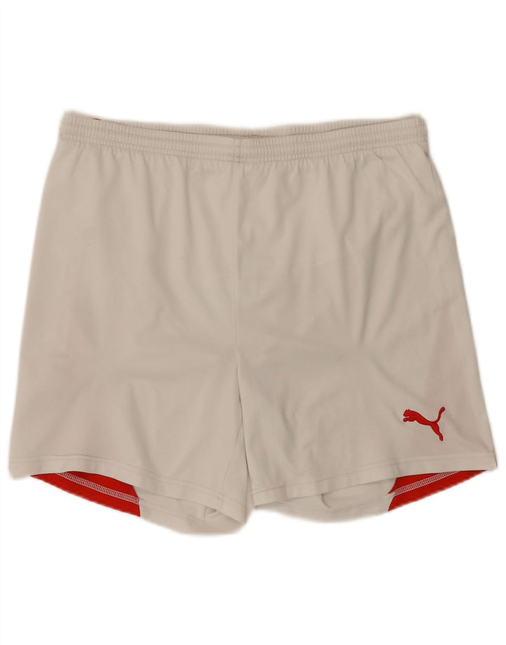 Pantaloni scurți sport Puma pentru bărbați, mari, alb, blocuri de culoare