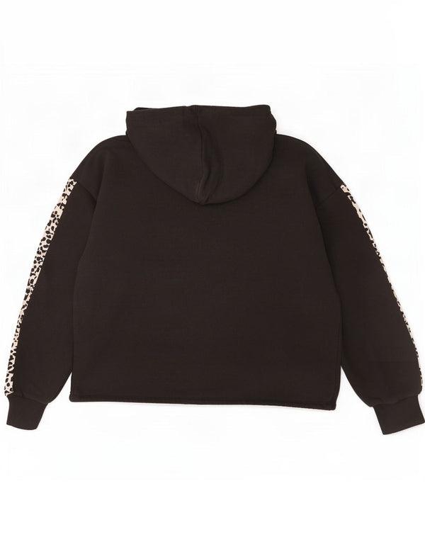 Pulover supradimensionat pentru femei Puma UK 10 Small Black Animal Print