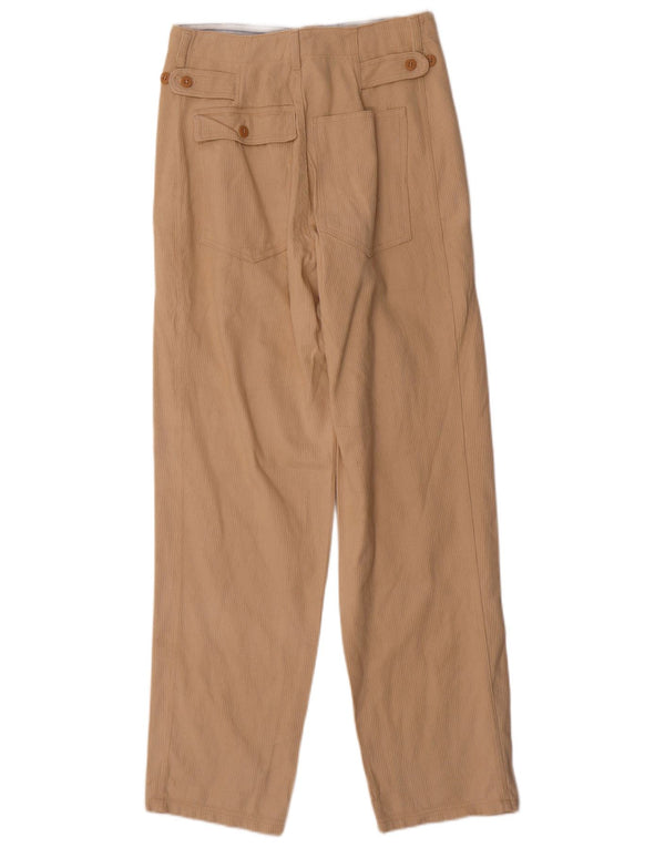 Pantaloni drepti din velur pentru femei Vintage IT 44 Medium W26 L32 Bej