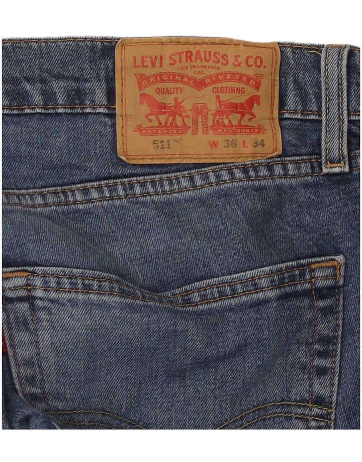 Blugi slim pentru bărbați LEVI'S W36 L34 Bumbac albastru