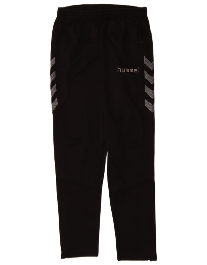 Pantaloni de trening grafic pentru bărbați HUMMEL, poliester mediu negru