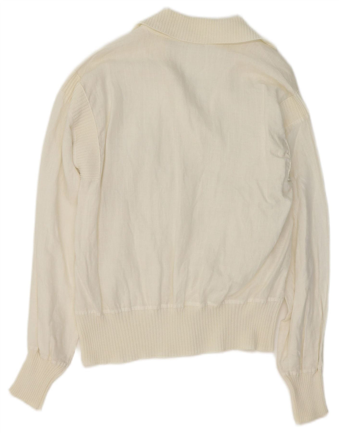 Bluză de cămașă vintage pentru femei UK 16 Large White