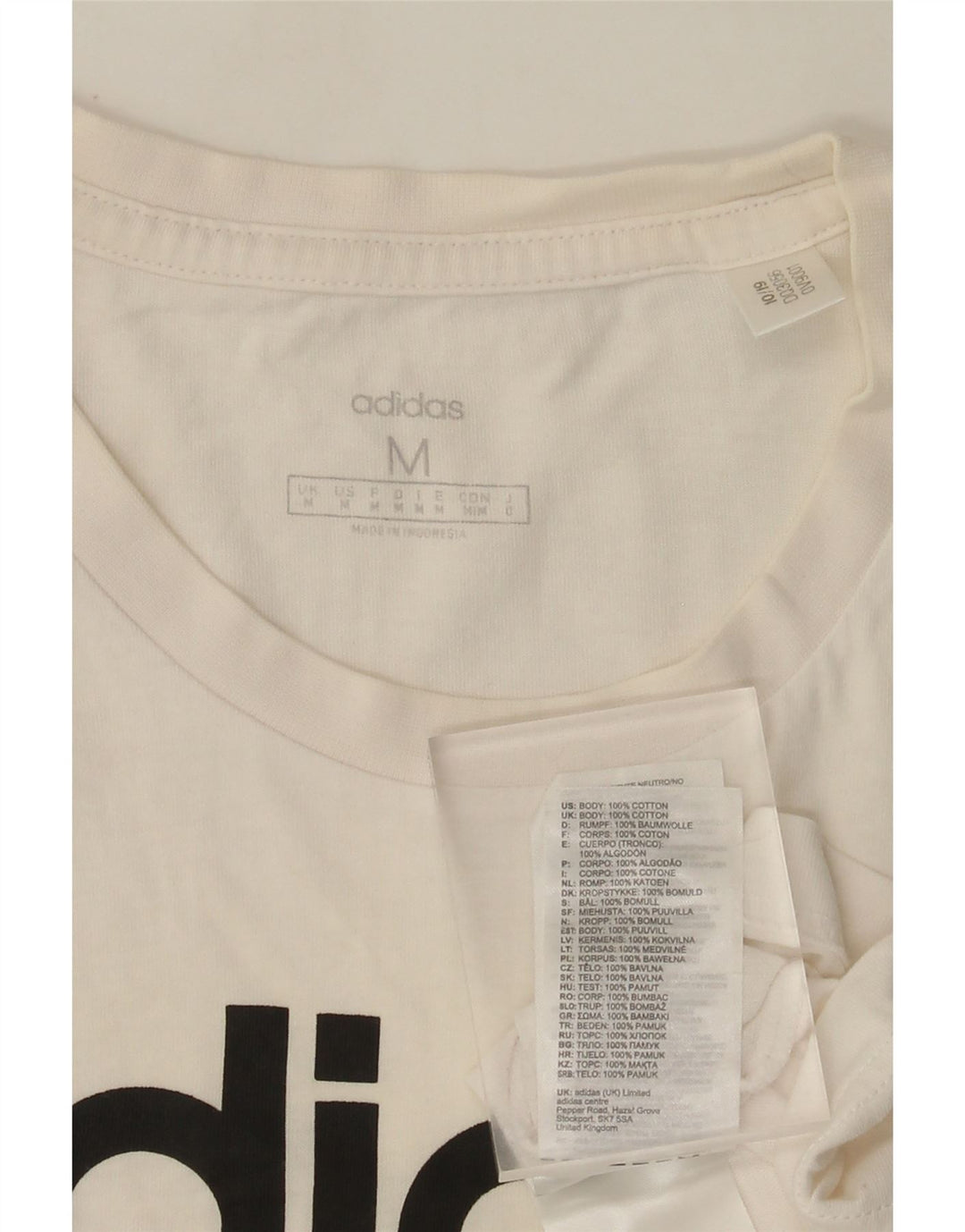 Tricou grafic pentru bărbați Adidas Top Medium White Bumbac