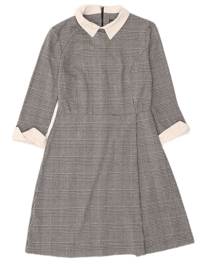 Rochie A-Line pentru femei Marks & Spencer UK 10, picior de găin negru mic