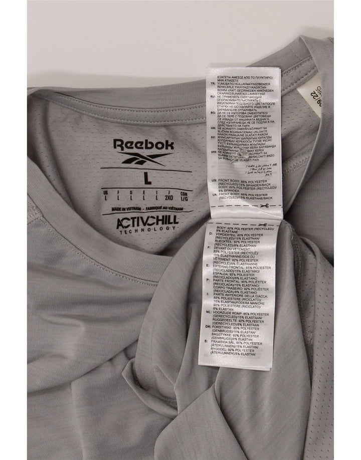 Tricou pentru bărbați Reebok Top mare poliester gri