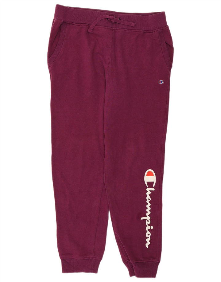 Pantaloni de trening grafic pentru femei CHAMPION Pantaloni de jogging UK 18 XL Bumbac violet
