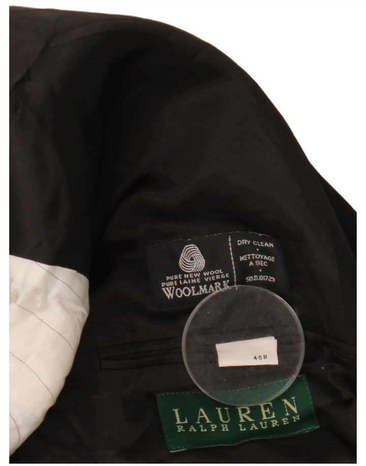 Jachetă pentru bărbați Ralph Lauren, cu 2 nasturi, UK 46 2XL Lână neagră