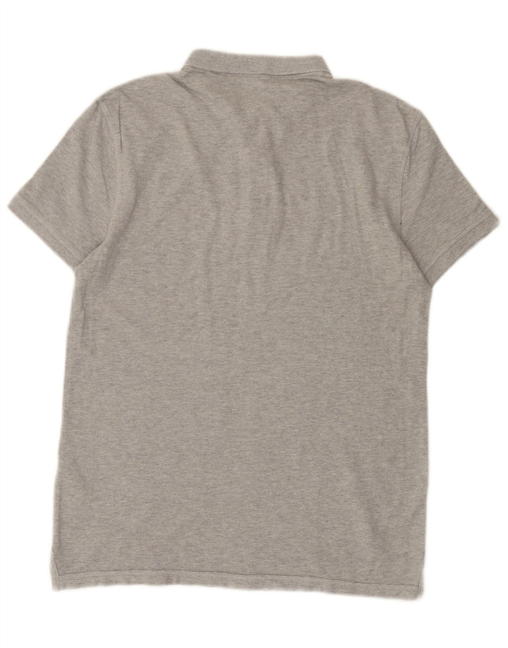 Tricou polo pentru bărbați All Saints, bumbac gri mediu