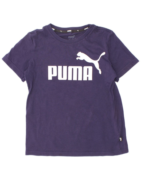 Tricou grafic Puma pentru băieți Top 9-10 ani Bumbac bleumarin