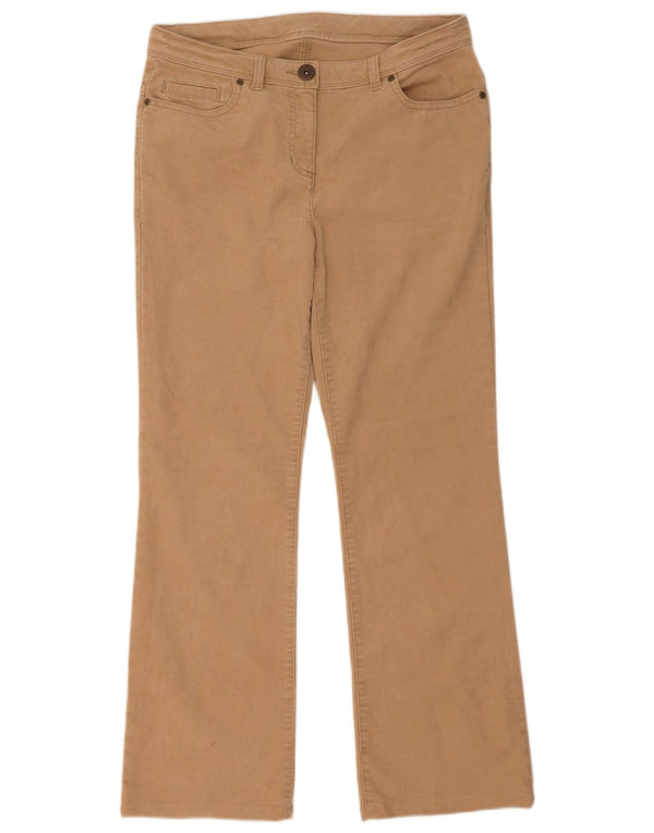 Pantaloni din velur pentru femei Marks & Spencer UK 12 Medium W32 L29 Bej