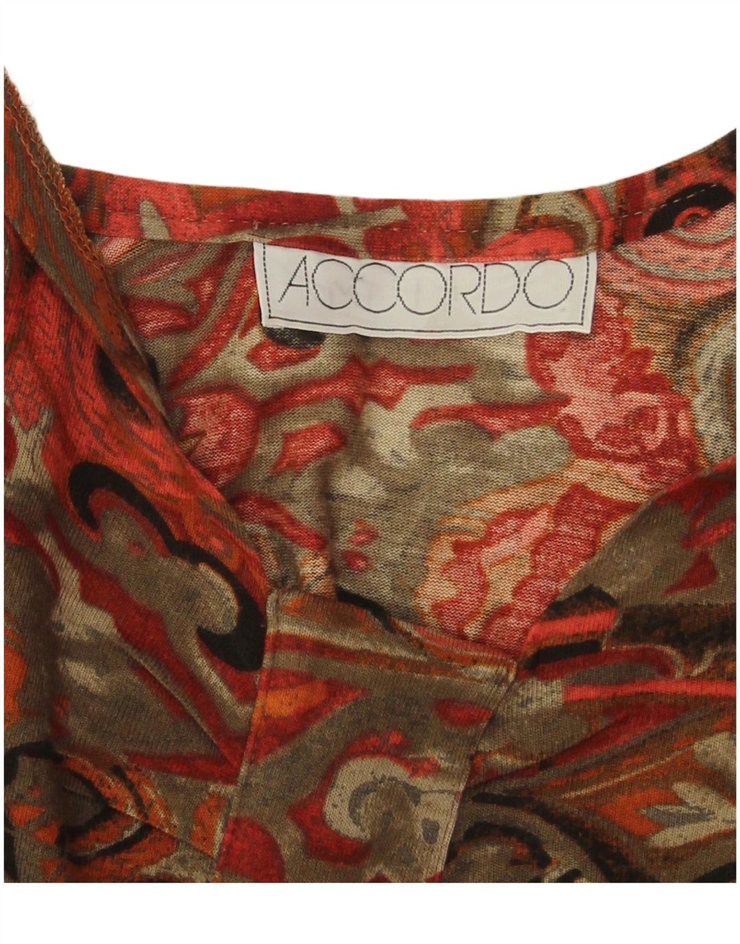ACCORDO Top pentru femei cu mânecă lungă UK 14 mare, multicolor, geometric