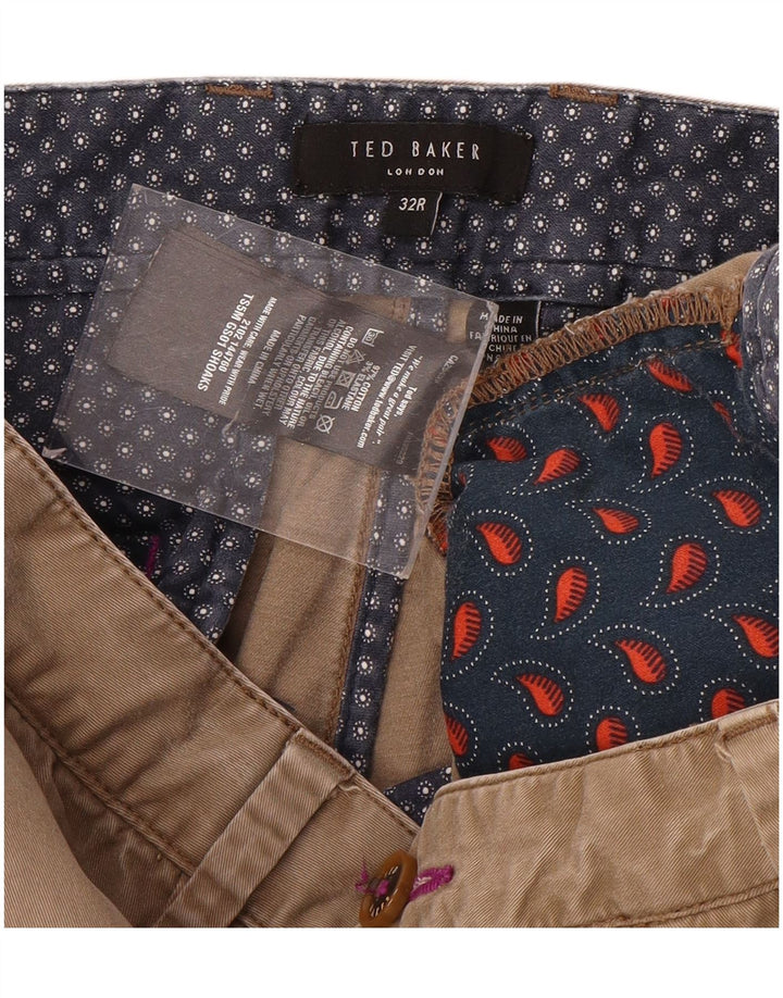 Pantaloni scurți chino pentru bărbați Ted Baker W32, bumbac maro mediu