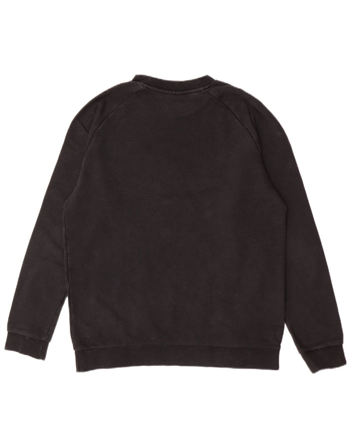 Hanorac grafic pentru bărbați Adidas Jumper mediu din bumbac negru