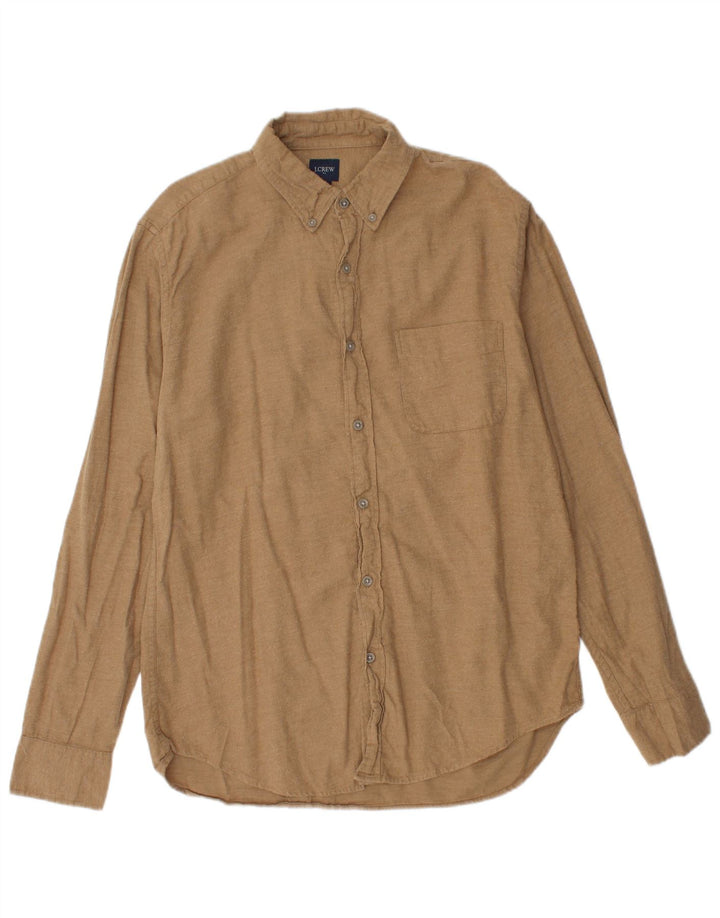 Cămașă de flanel pentru bărbați J. CREW, bumbac, bej mediu