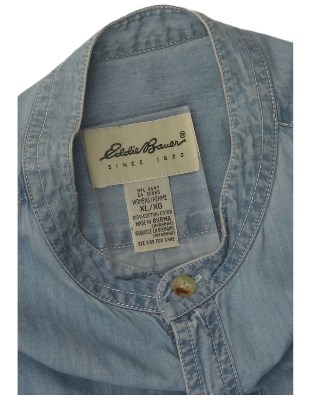 Eddie Bauer rochie pulover pentru femei din denim UK 16 XL bumbac albastru