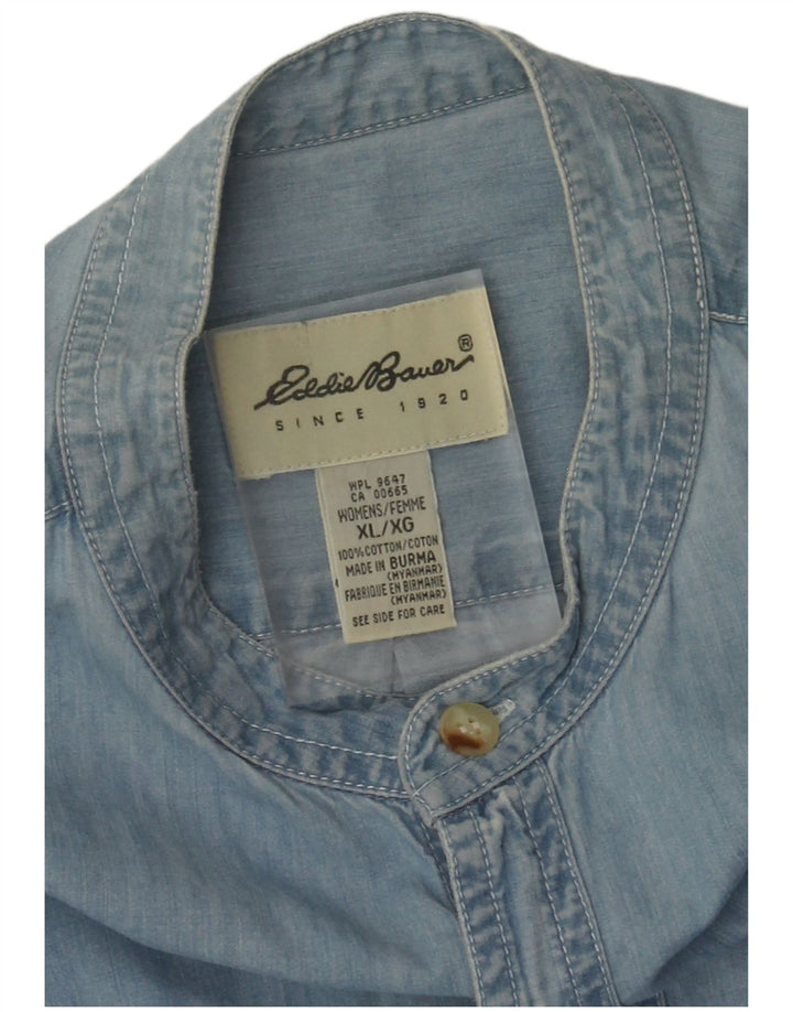 Eddie Bauer rochie pulover pentru femei din denim UK 16 XL bumbac albastru