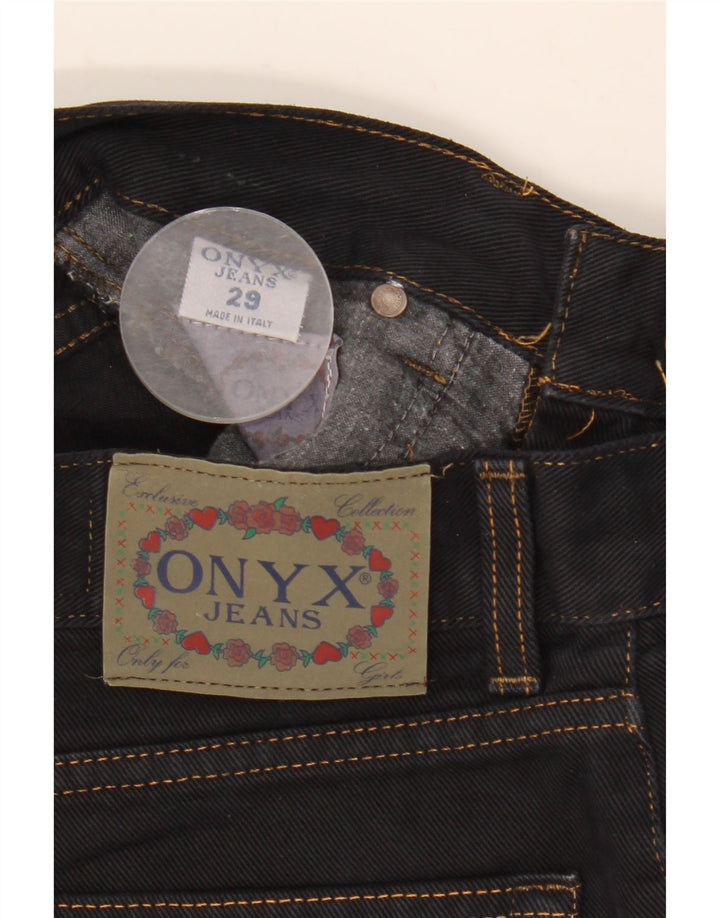 ONYX Blugi conici pentru femei W29 L28 bumbac negru