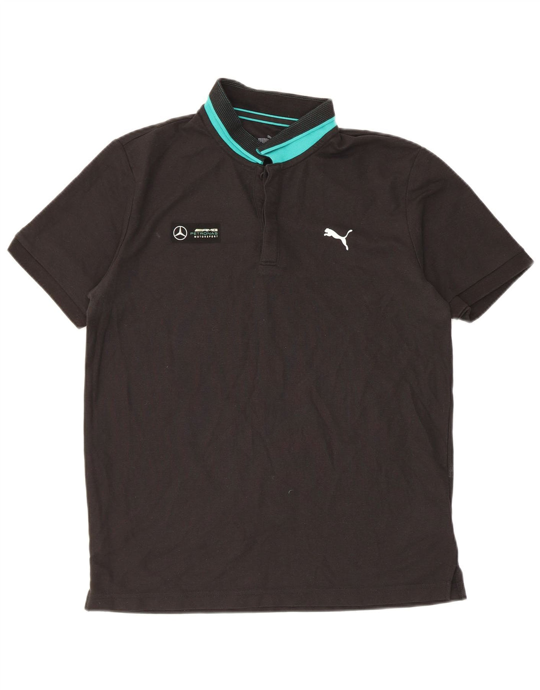 Tricou polo Puma pentru bărbați, bumbac color bloc mediu, negru