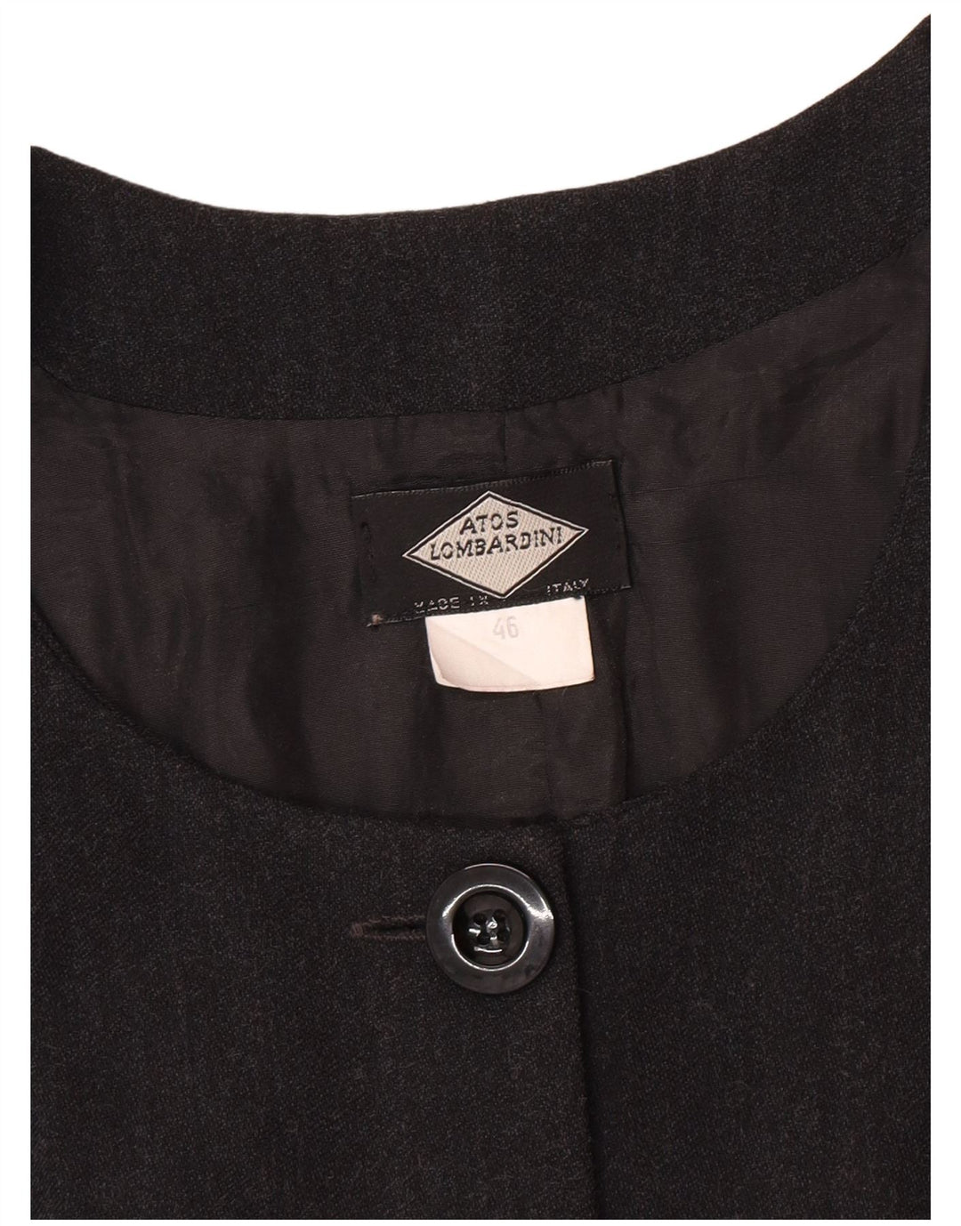 Jachetă blazer fără mâneci cu 5 nasturi Atos Lombardini pentru femei IT 46 mare gri