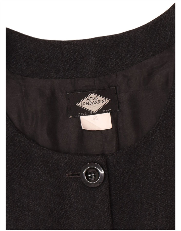 Jachetă blazer fără mâneci cu 5 nasturi Atos Lombardini pentru femei IT 46 mare gri