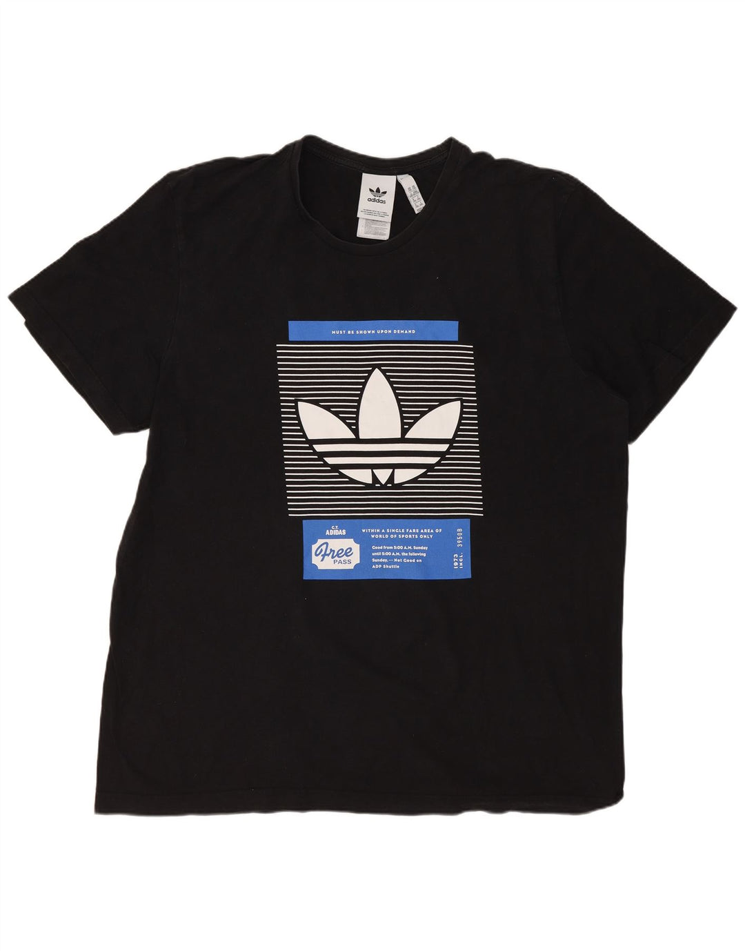 Tricou grafic ADIDAS pentru bărbați Top 2XL bumbac negru