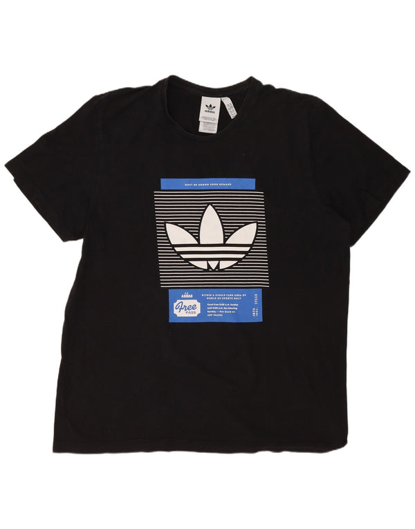 Tricou grafic ADIDAS pentru bărbați Top 2XL bumbac negru