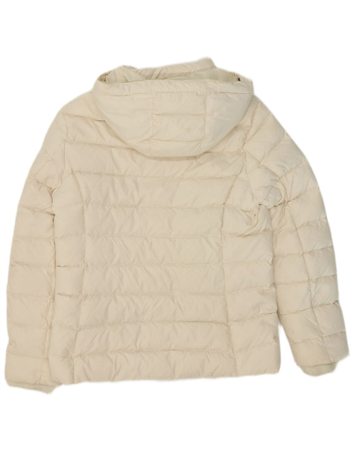 Jachetă căptușită cu glugă Tommy Hilfiger pentru femei UK 18 XL Poliester alb