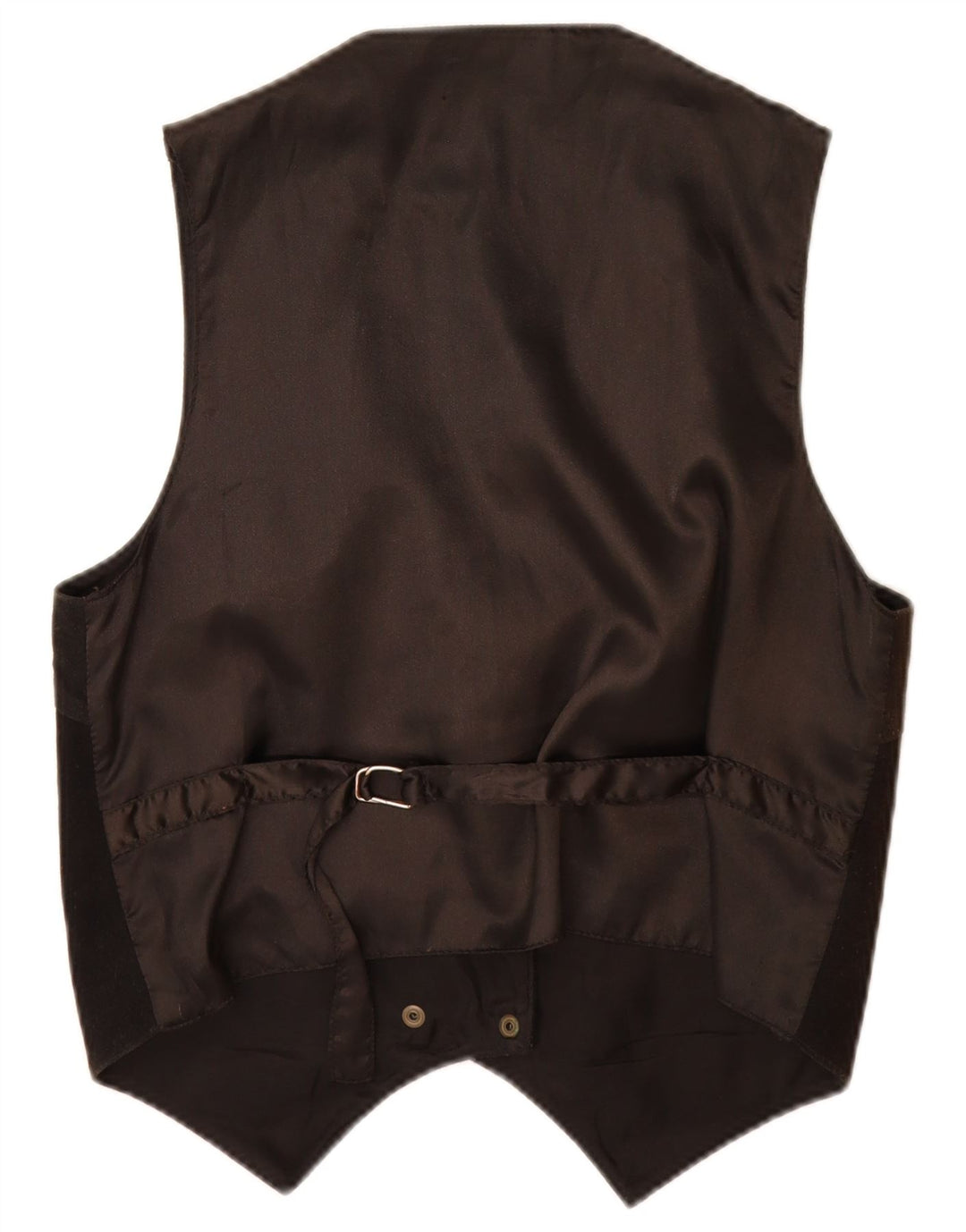 Vestă de damă vintage din piele intoarsa UK 14 Medium Black Leather