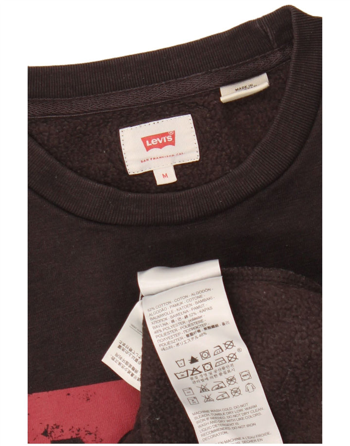 Levi's Pulover grafic pentru bărbați, bumbac mediu negru