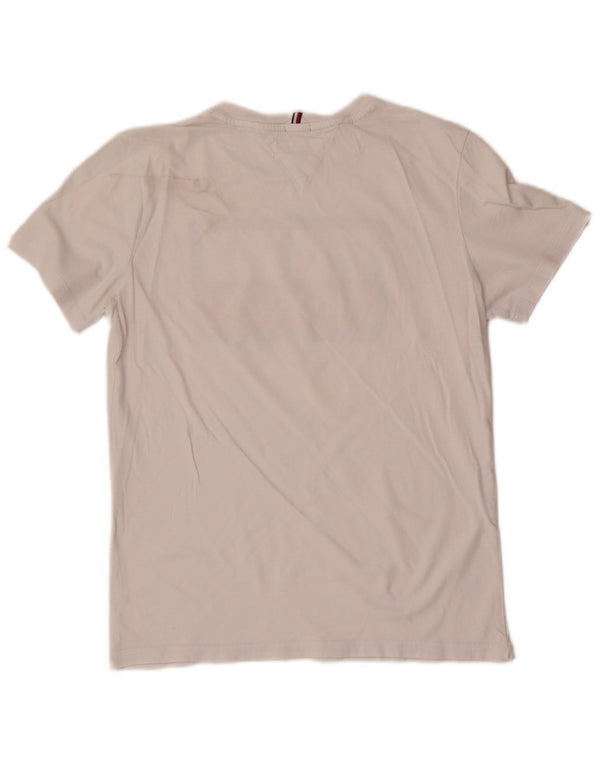 Tricou grafic Tommy Hilfiger pentru baieti Top 15-16 ani bumbac alb