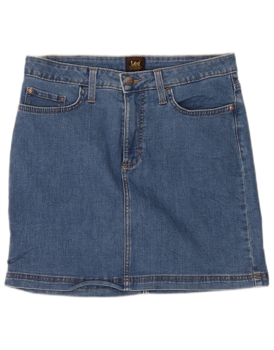 Fusta de blugi pentru femei LEE US 10 Large W32 Blue Bumbac