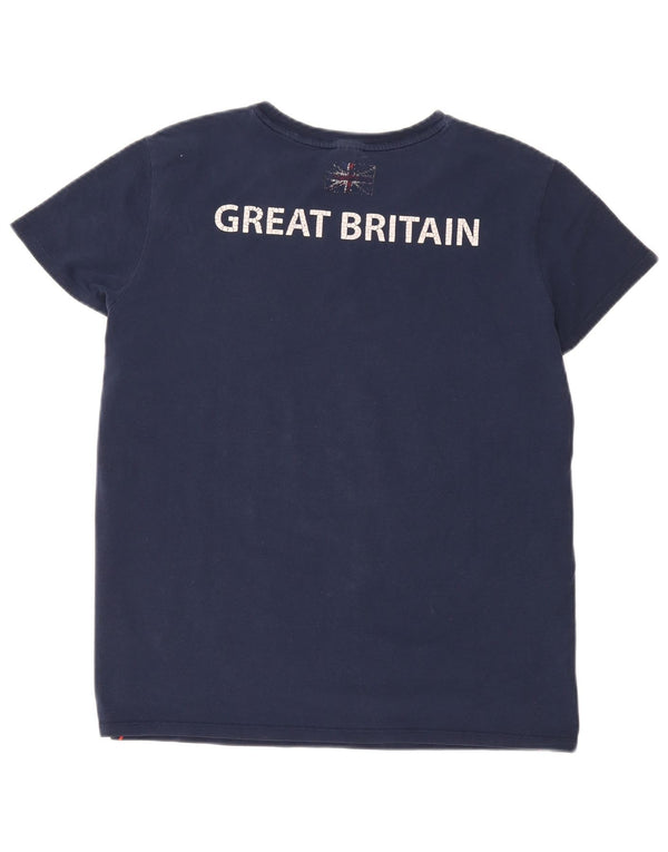 Tricou grafic Adidas pentru femei Top UK 24/26 2XL Bumbac bleumarin