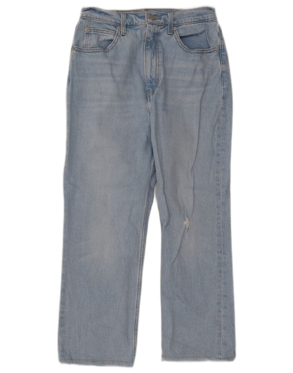 Blugi tăiați cu talie înaltă Levi's pentru femei L28 L23 Bumbac albastru