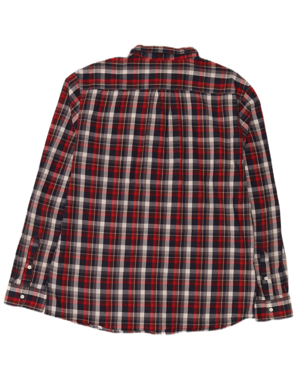 Cămașă de flanel pentru bărbați Wrangler XL, bumbac carouri roșu