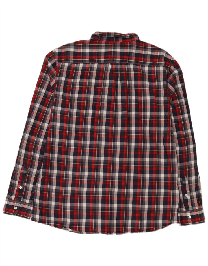 Cămașă de flanel pentru bărbați Wrangler XL, bumbac carouri roșu