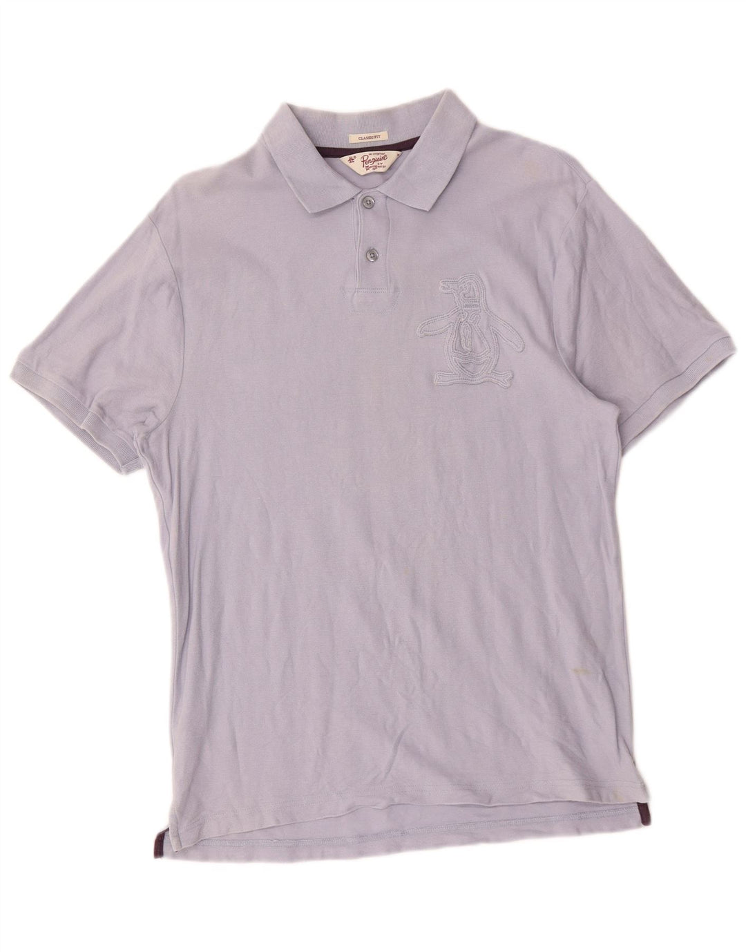 Tricou polo pentru bărbați Penguin, cu croiala clasică, din bumbac albastru mediu