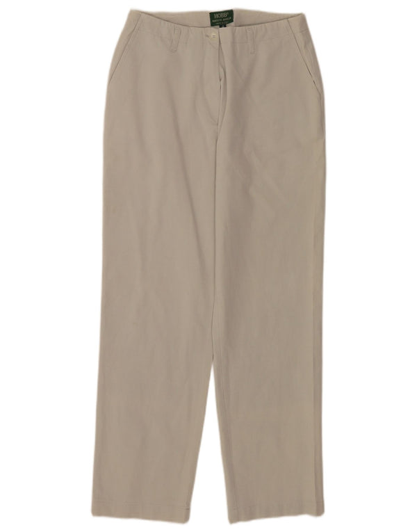 Pantaloni casual drepti Hobbs pentru femei UK 8 Small W27 L28 Bej Bumbac