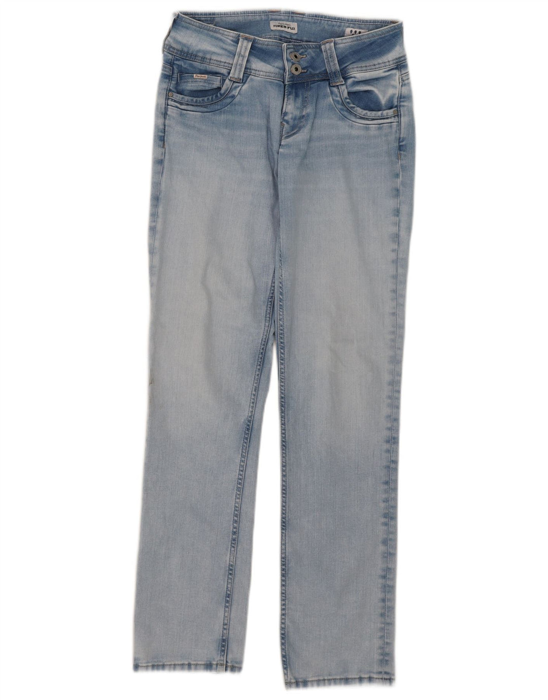 PEPE Jeans Womens Straight W29 L32 Blue Bumbac