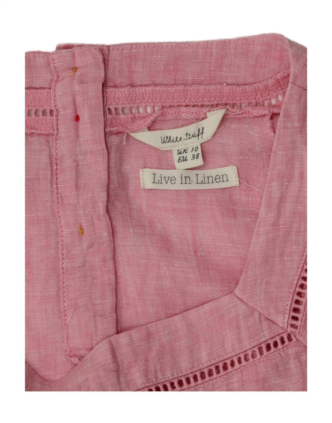 White Stuff Bluză Femei Top UK 10 Small Pink Flecked Linen