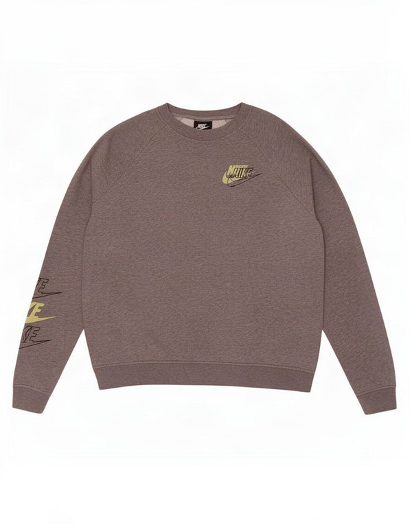Hanorac grafic pentru bărbați Nike Pulover, bumbac, gri mediu