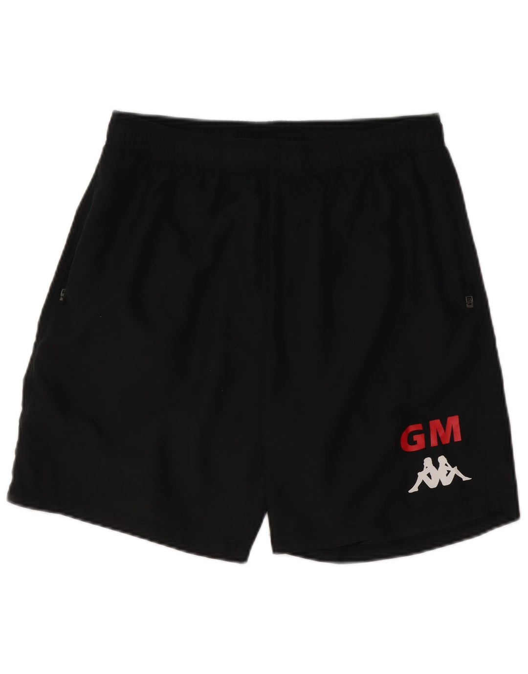 Pantaloni scurți sport grafic Kappa pentru bărbați, mari, negru, poliester
