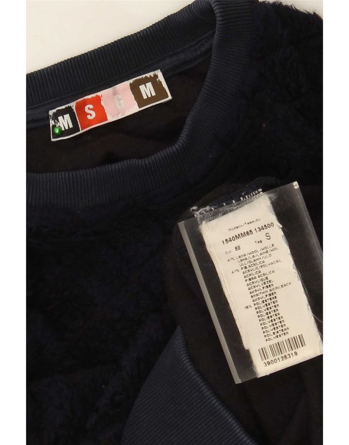 Hanorac pentru bărbați MSGM Pulover mic bleumarin Argyle/Lână diamant