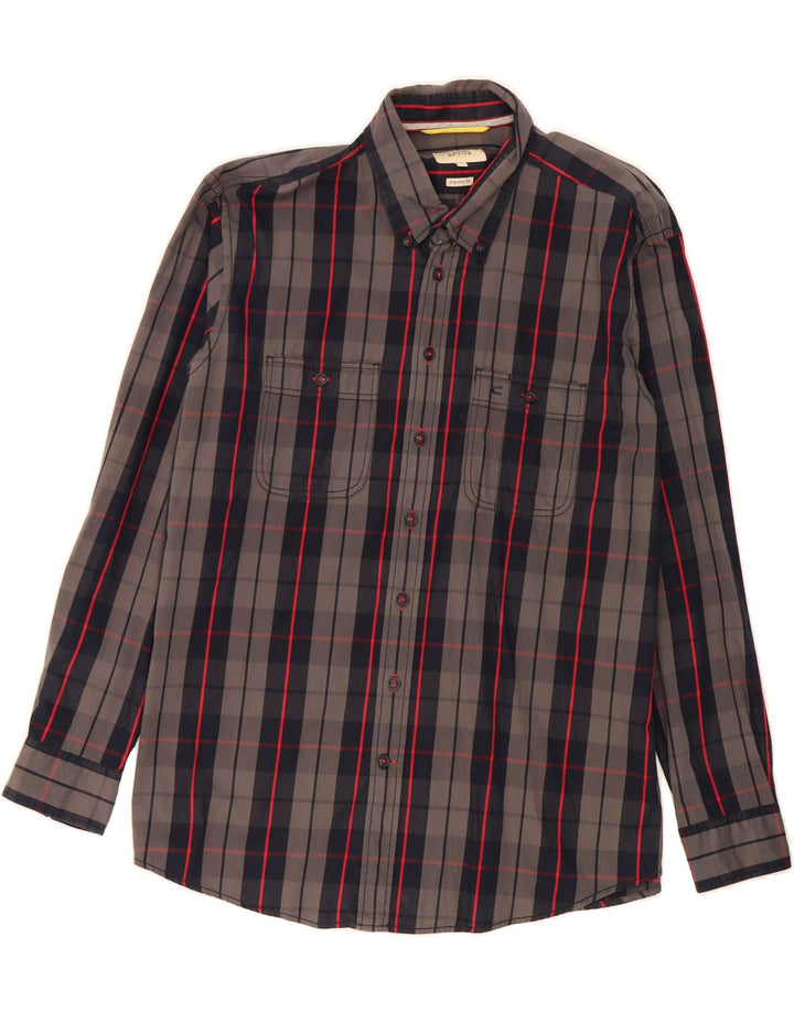 CAMEL ACTIVE Mens Regular Fit Shirt XL Grey Check Cotton Vintage Camel Active and Second-Hand Camel Active from Messina Hembry 