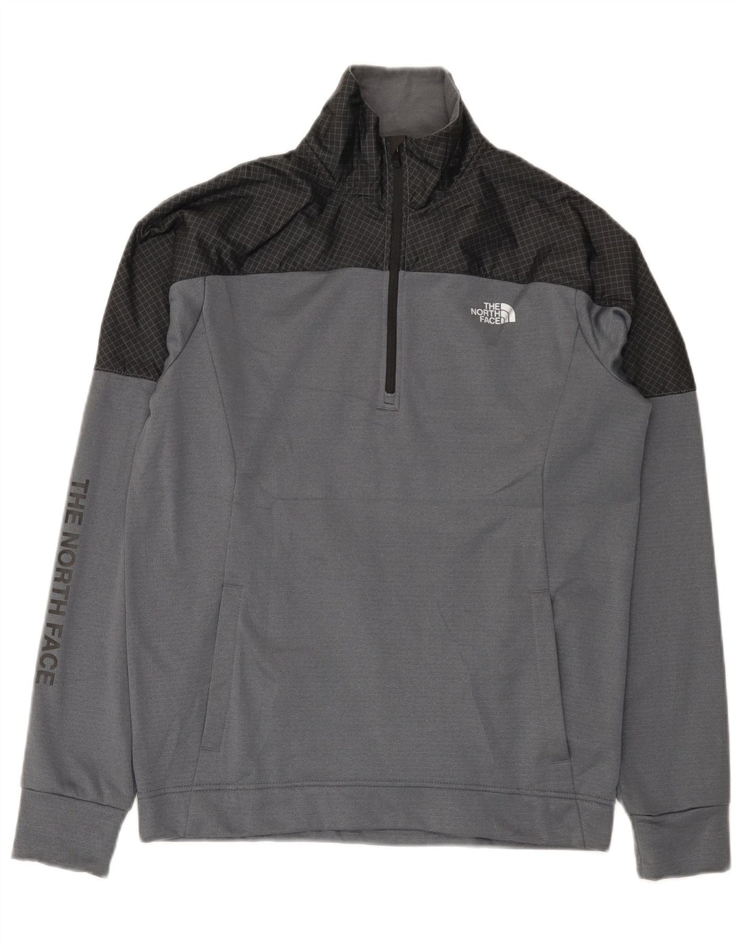 Pulover grafic pentru bărbați The North Face, mic, gri, color block