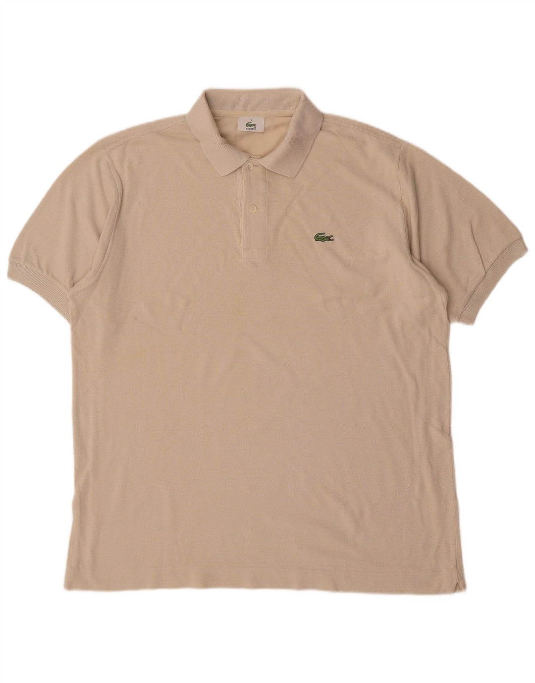 Tricou polo LACOSTE pentru bărbați mărimea 5 mare bumbac alb