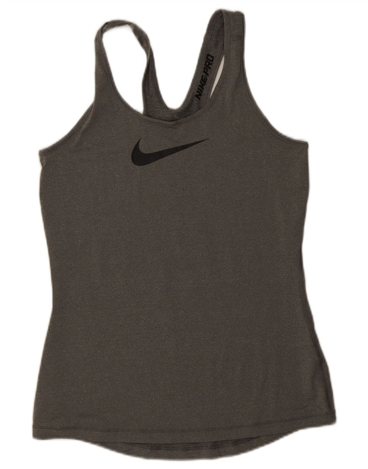 Top cu vestă grafică Nike pentru femei UK 12 Medium Gri Poliester
